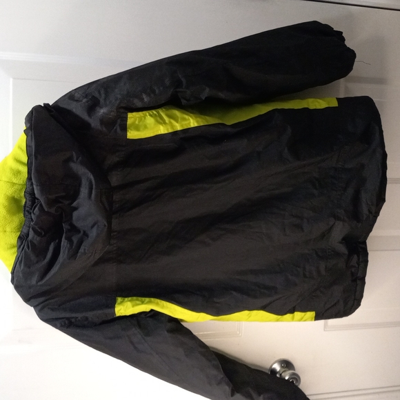 Black/Lime Green Ski Coat Double Zipper Size XL (18/20) - Picture 6 of 9